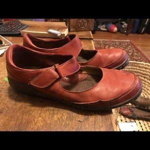 Red Leather Mary Janes